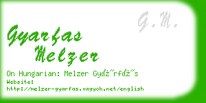 gyarfas melzer business card